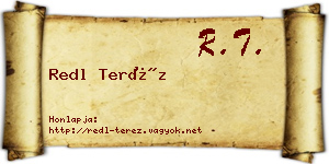 Redl Teréz névjegykártya